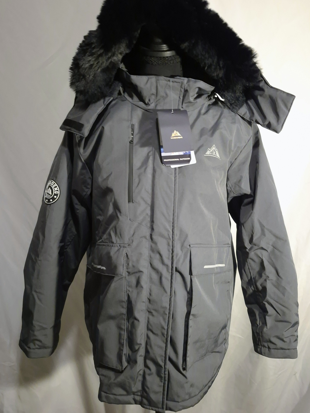 Men's Dark Gray Insulated Ski/Parka Jacket - Professional Outdoor
